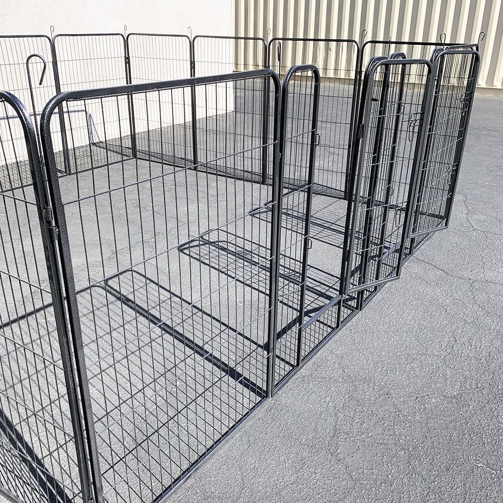 New $270 Large 10x10 FT Heavy Duty 48” Tall 16-Panel Pet Playpen Dog Crate Kennel Exercise Cage Fence