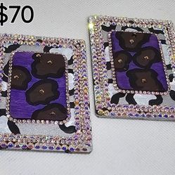 Purple And Platinum Earrings MOTHER'S DAY/GRADUATION 