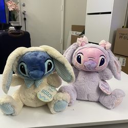 disney stitch and angel easter plushies