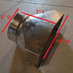 Galvanized Steel attachment round pipe, rectangular duct hood
