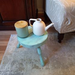 3 Legged Turquoise Stool