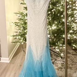 ✨ Stunning Blue Ombre Sequin Gown ✨