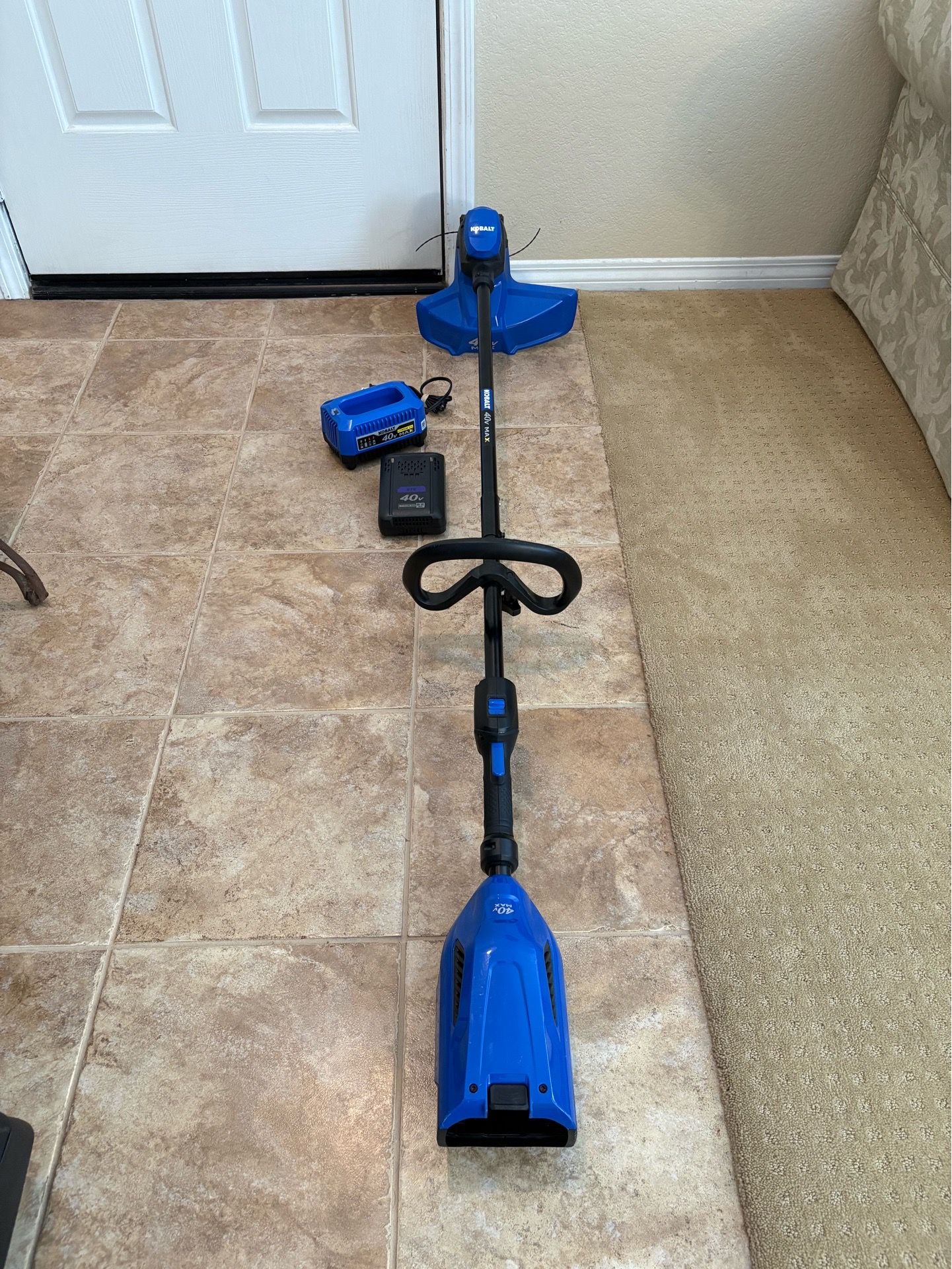 Kobalt 40-Volt Max 15-in Straight Cordless String Trimmer (Battery/Charger Included)