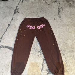 Sp5der Angel Number Sweatpants 555 Brown