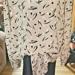 Woman's Lorac Original 2 Piece Set, Fancy Blouse (Black / Beige) Black Stretch Skirt