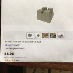 Concrete Deck Block