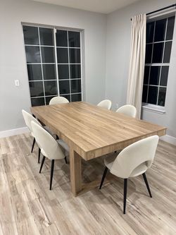 Dining table and chairs