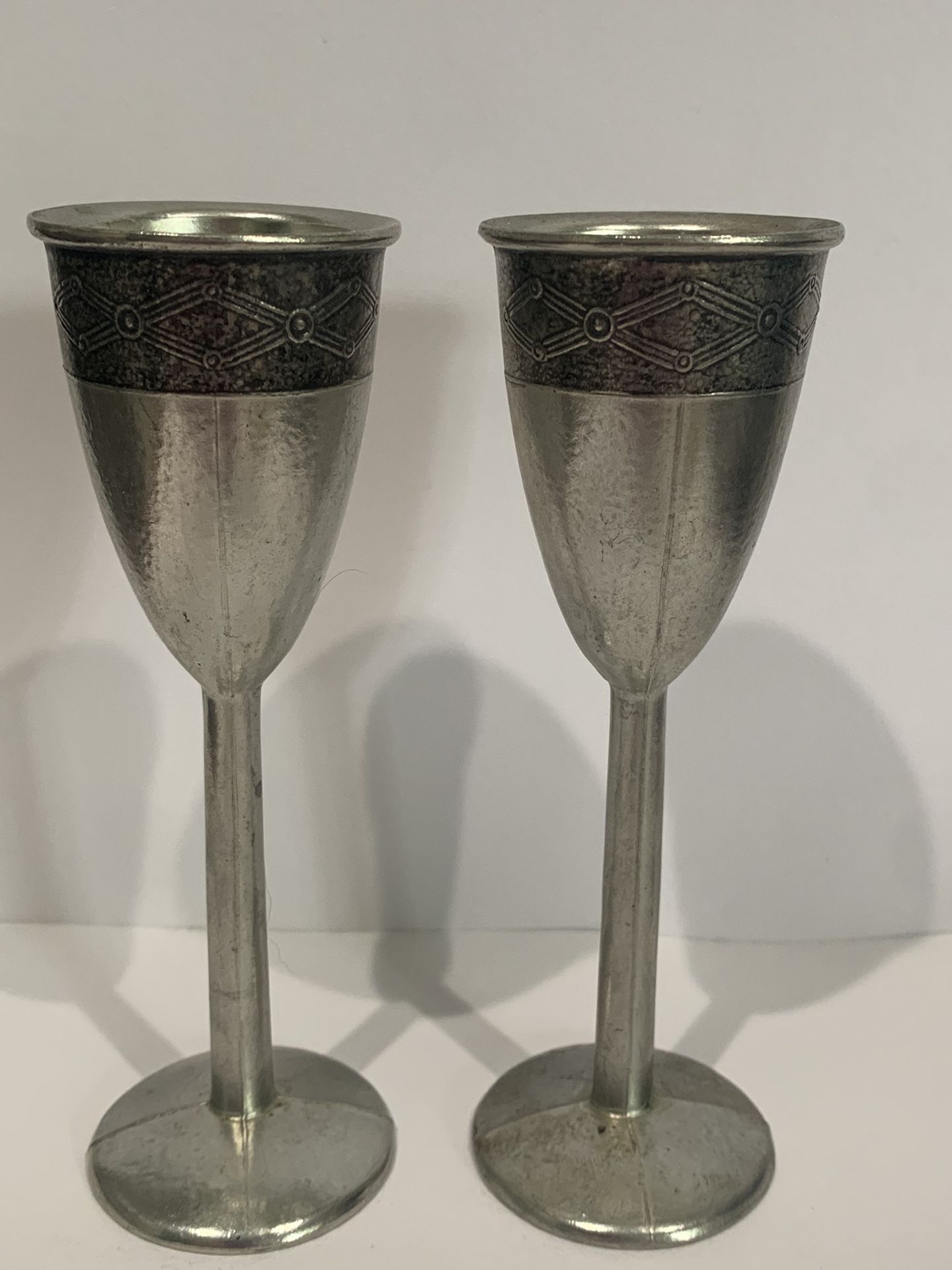 Norwegian Pewter Candle Stick Holders