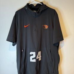 Nike Woven Player Issue HOT Jacket Short-Sleeve W / HOOD BLACK DV6755-013 Sz L