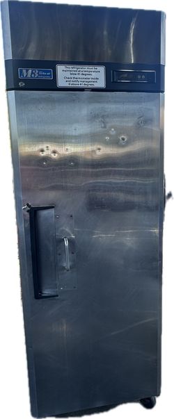 TURBO AIR M3 COMMERCIAL KITCHEN REFRIGERATOR FRIDGE STAINLESS STEEL ON WHEELS CATERING FREE DELIVERY