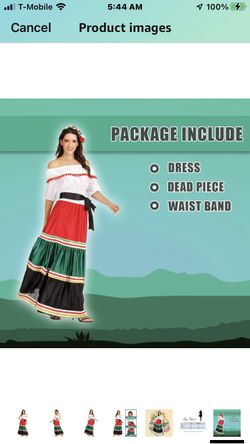 Women's Mexican Dress Costume - Traditional Senorita Outfit For Halloween & Theme Parties