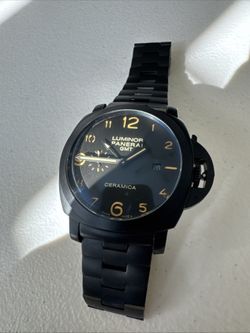 Panerai Luminor GMT Tuttonero PAM438 Men’s Black Ceramic Watch GMT Automatic