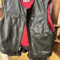 Leather Motorcycle Vest