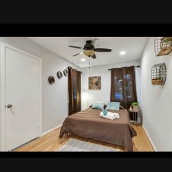 Queen, bed and frame