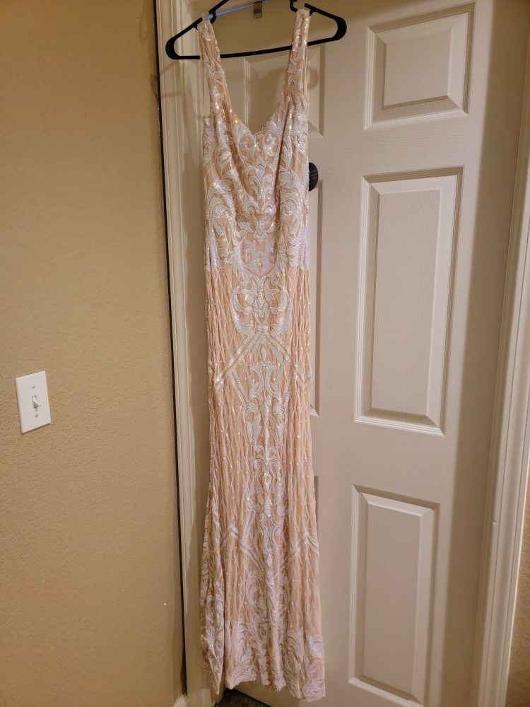 Nude With Sequin Dress