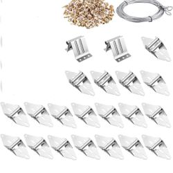 Garage Door Hinges Set Bracket Screw Wire Rope Replacement Parts Garage Hardware Tune Up Kit 