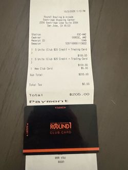 Round1  Arcade Card