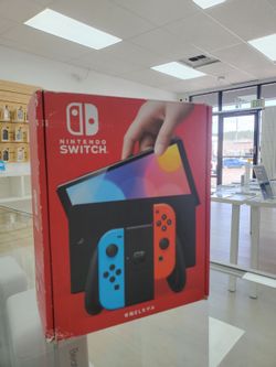 Nintendo - Switch OLED Model w/ Neon Red & Neon Blue Joy-Con (Japan Version) Brand New