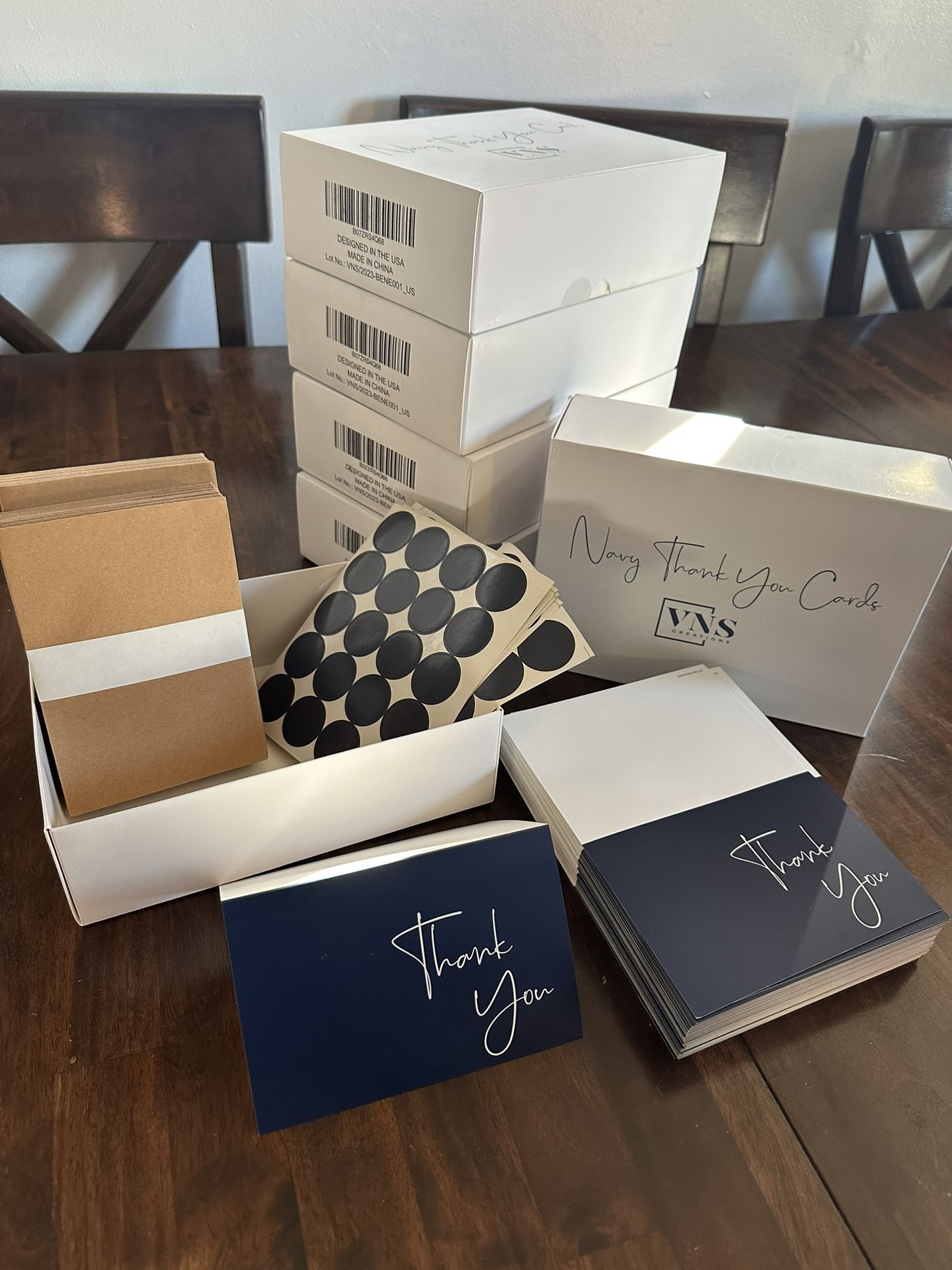 Navy blue Thank You Cards