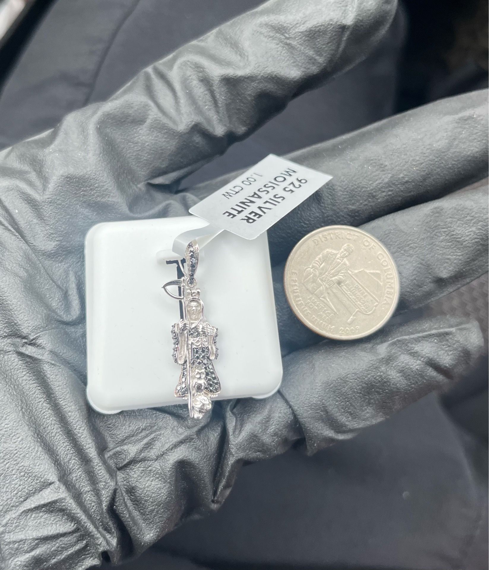 ๐ Santa Muerte dije plata pendant