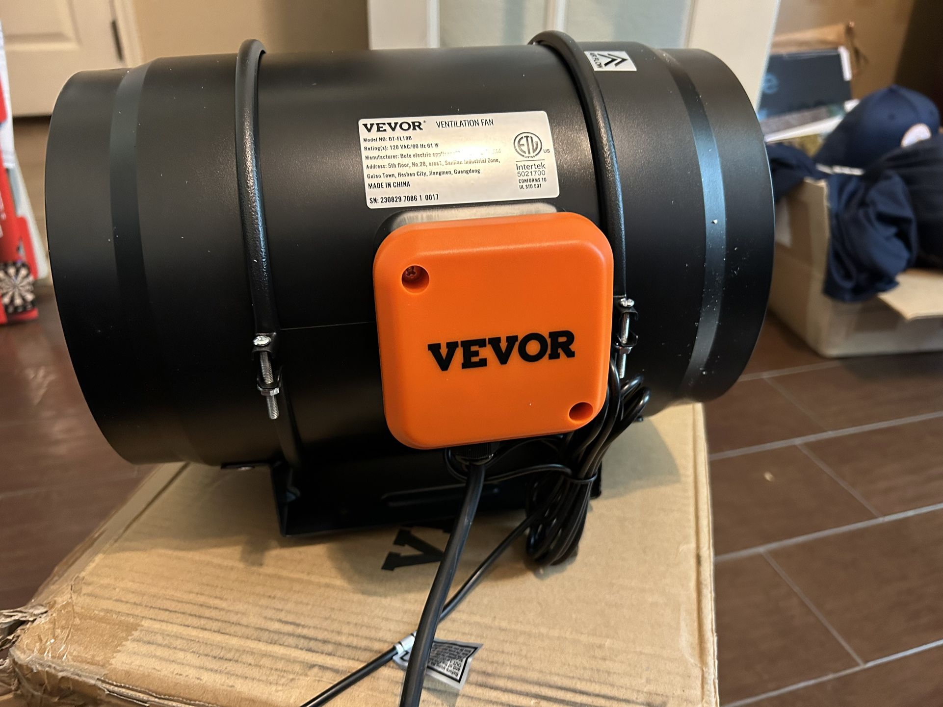 Plant Room In-Line Ventilation Fan