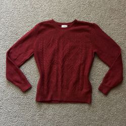 Red Cable Knit Sweater