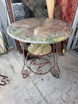 Antique solid marble casting table