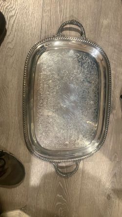 Serving trays copper with silver plating