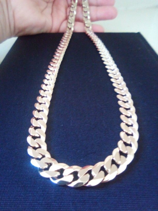 Gold 18k Plated Cuban Necklace Chain