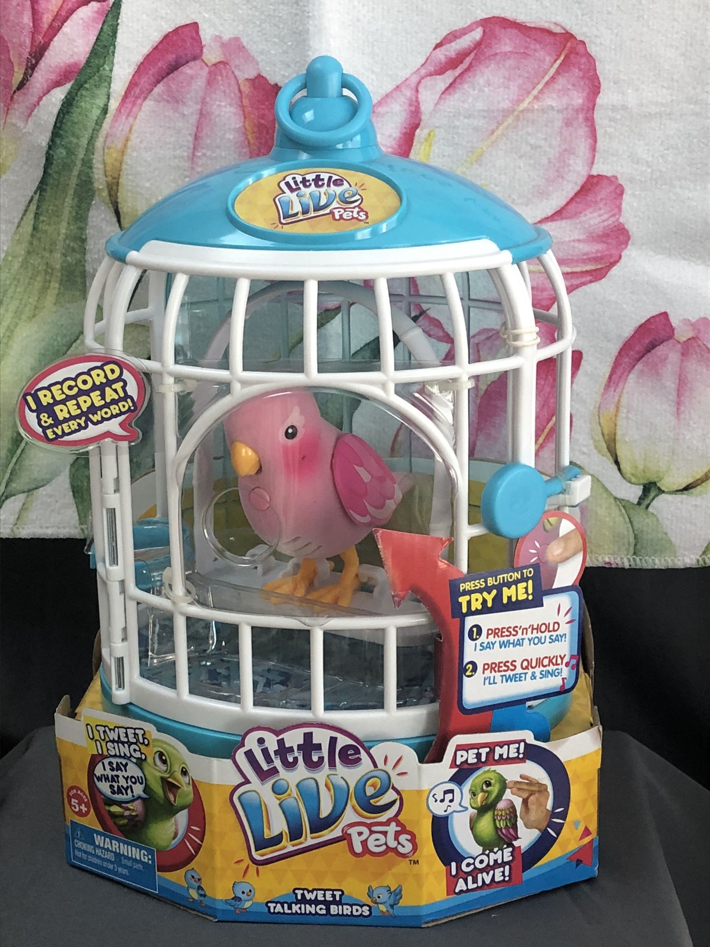 Little Live Pets Talking Electronic Bird In Cage No.N14642