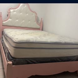 Pink Full Bed Frame 