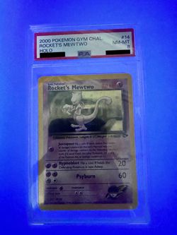 Rocket’s Mewtwo PSA 8 Holo 2000 Pokémon Gym Challenge #14/132