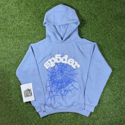 Sp5der Web Hoodie Sky Blue Size (XL)