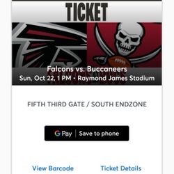 Two Tampa Bay Buccaneers Vs Atlanta Falcons Tickets