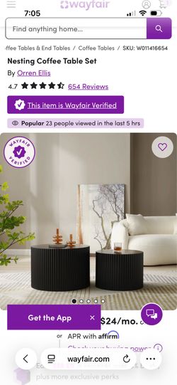 Black nesting tables