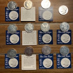 12 Morgan Dollar Tribute Proof Coins 