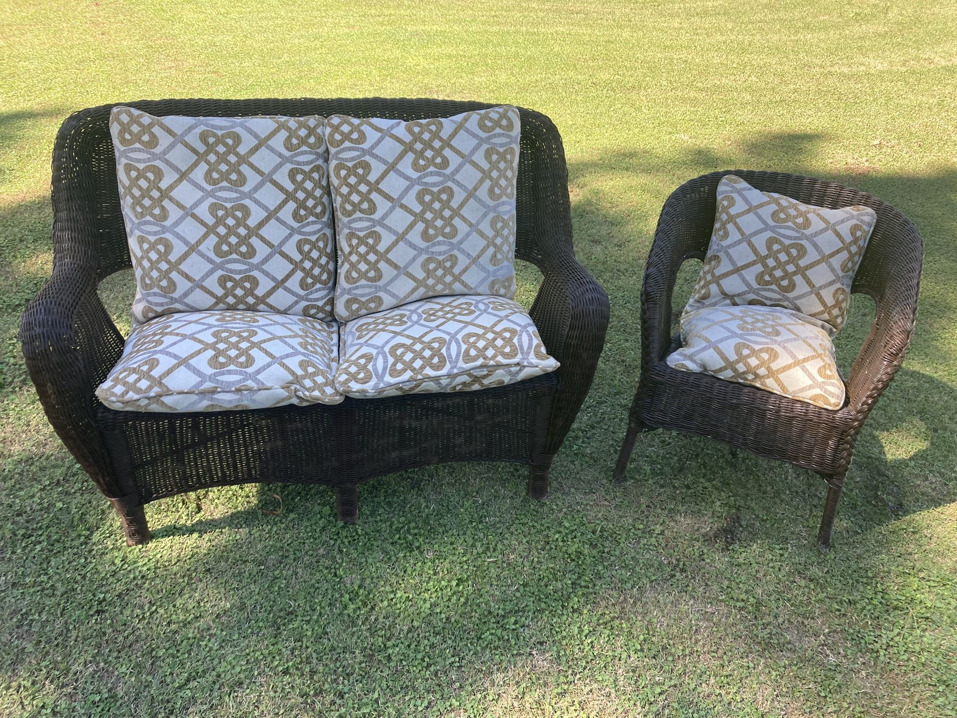 Patio Loveseat And Chair