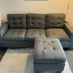 Sofa with Matching Ottoman