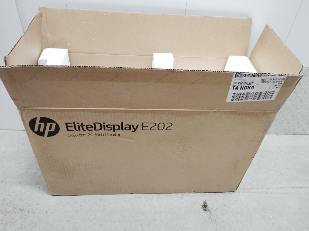 HP EliteDisplay E202 20 inch LCD Monitor - Black Gaming Monitor Slim Hdmi New