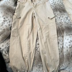 Tan Cargo Joggers 