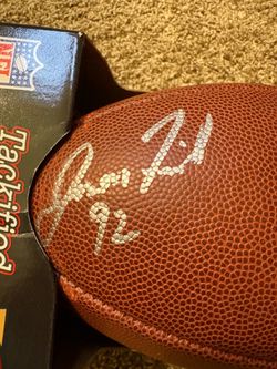 Brand New Wilson Football NFL Jason Fisk #92 Silver Auto