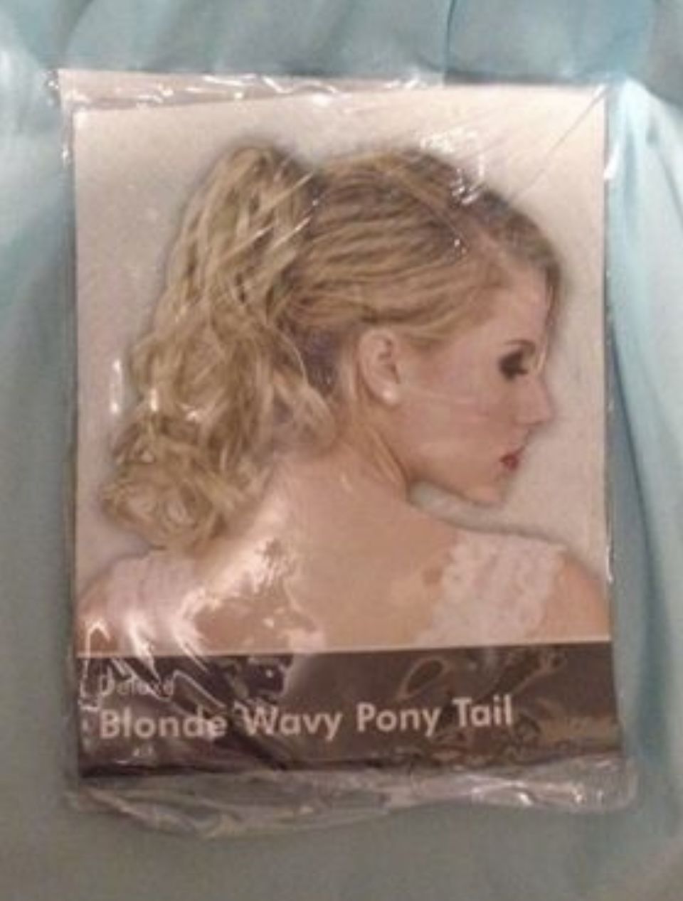 New Blonde wavy clip pony tail