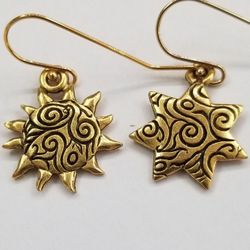 Gold Plated Earrings On Wires