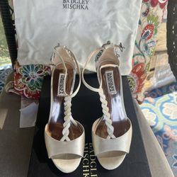 Badgley Mischka Women's Camryn Wedge Sandal, 6.5!