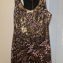 Homecoming Dress Large Short Cocktail Party Club Sequins Embellished Glitter 