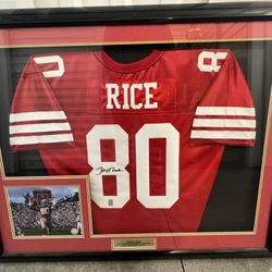 Jerry Rice San Francisco 49ers Framed Signed Jersey