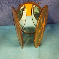 VANITY MIRROR VICTORIAN 1800s ANTIQUE TRIFOLD 