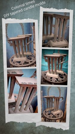 Colonial times tapered candle molds