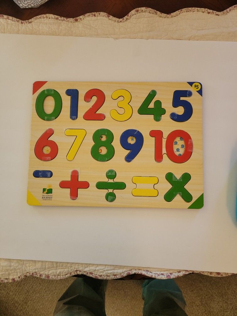 Lift & Learn Wooden Number Puzzle