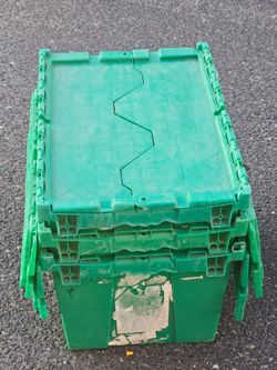 Flip top storage bins